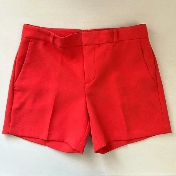 Banana  Republic Tailored City Shorts Stretch Crepe Orange Size 0 NWOT - Picture 7 of 16